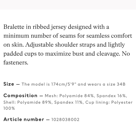 H&M Light Push-Up Ribbed Bralette - Picture 10 of 10